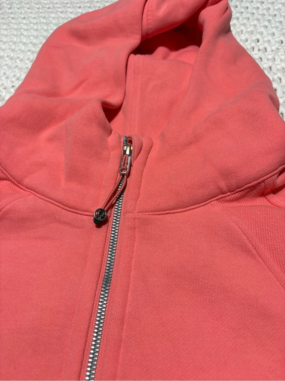 lululemon raspberry cream scuba oversized half zip hoodie size m/l